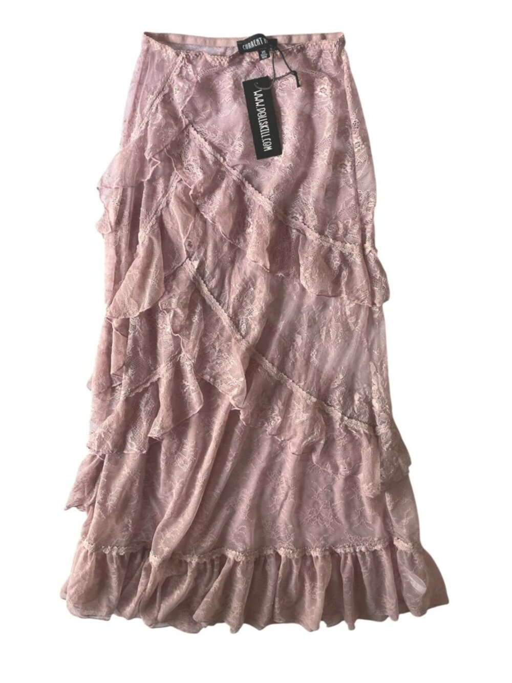 Dolls Kill Current Mood Absolute Grace Lace Skirt Mauve SZ XS Whimsy Fairy - Picture 5 of 9